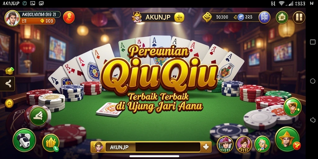 Tangkapan layar gameplay menunjukkan keseruan permainan QiuQiu.
