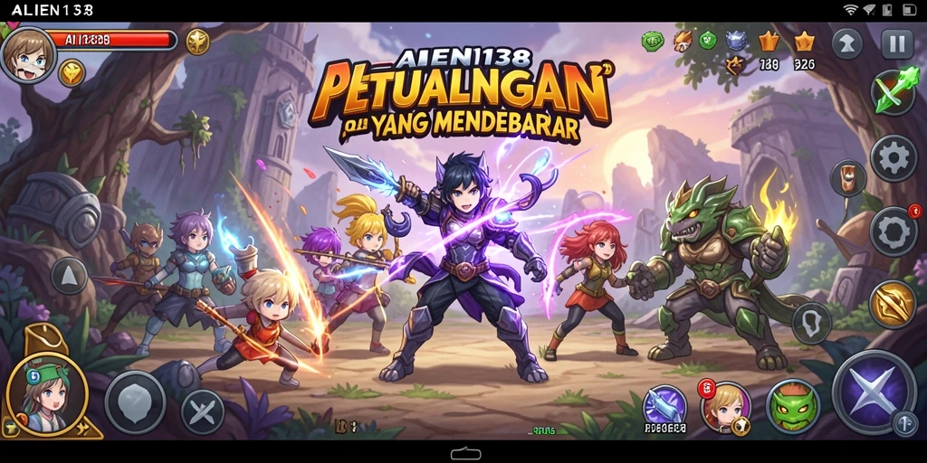 Tampilan gameplay menarik dari ALIEN138 dengan aksi karakter anime.