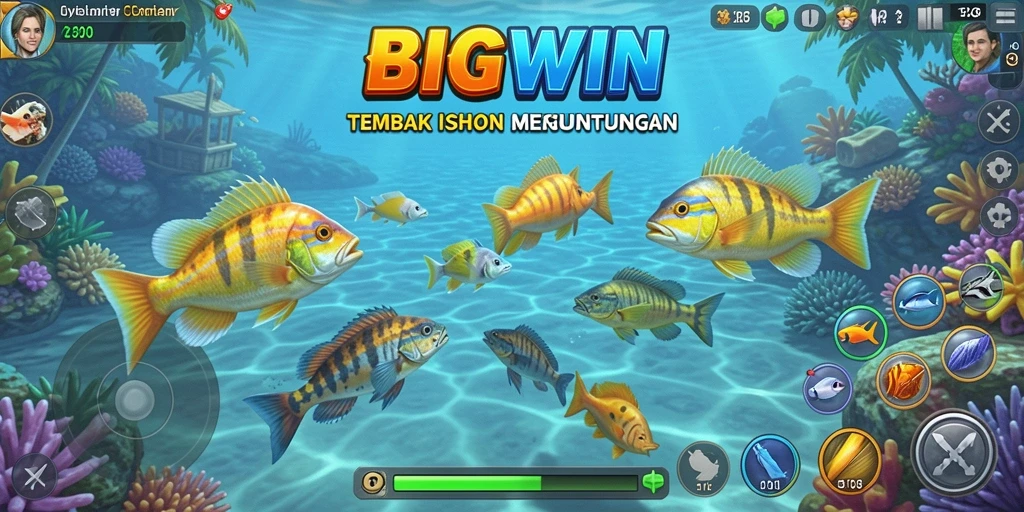 Tampilan gameplay seru BIGWIN dengan perburuan ikan menarik.