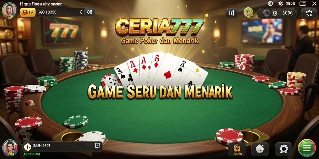 Tampilan gameplay Poker yang menarik di CERIA777.