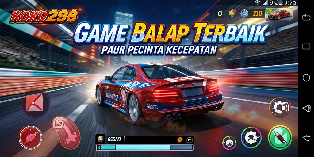 Tampilan gameplay KOKO288 yang penuh aksi dan kecepatan tinggi.