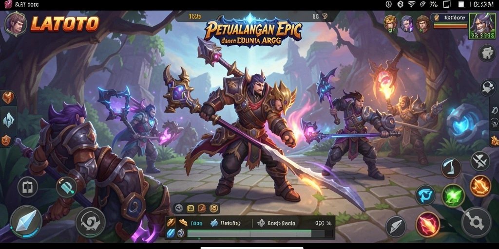 Tangkapan layar LATOTO menampilkan aksi pertarungan seru di dunia ARPG.