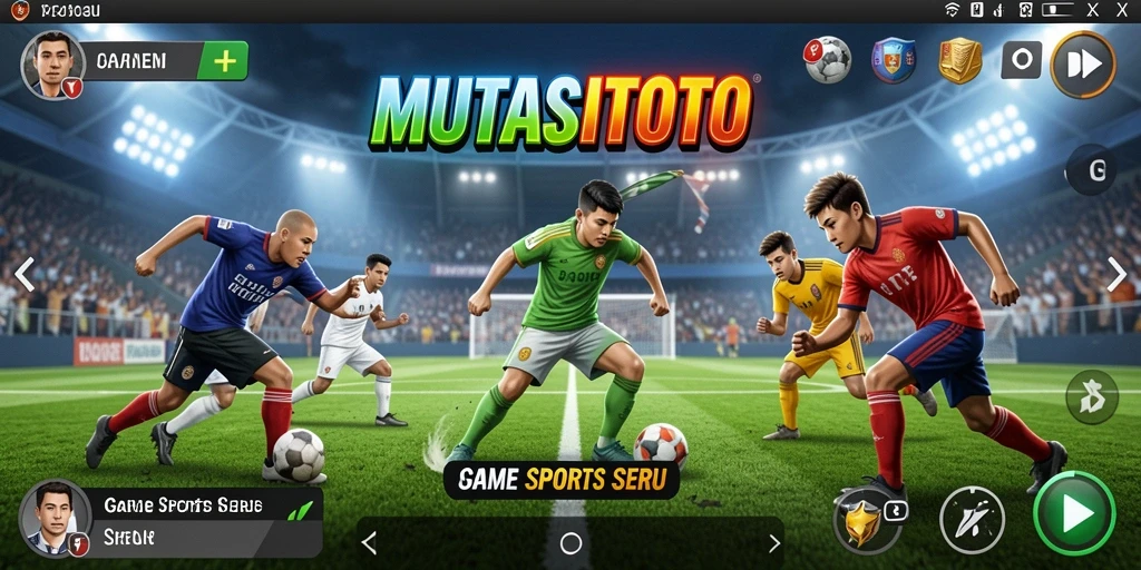 Tampilan gameplay seru dari MUTASITOTO dengan aksi olahraga yang menegangkan.